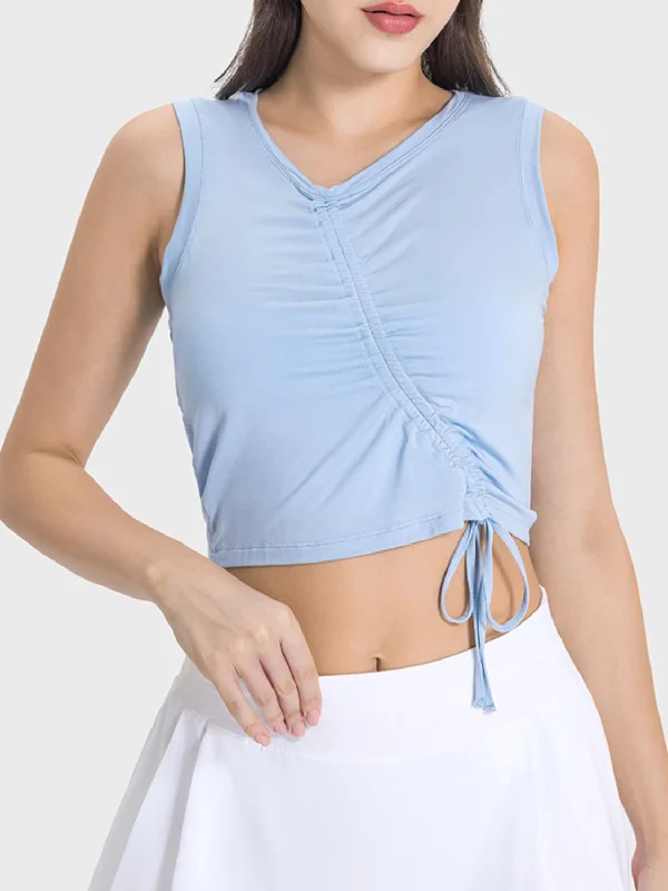 Active Luxe Ruched Tank lounge tank top