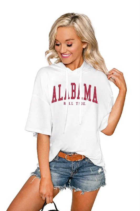 ALABAMA CRIMSON TIDE "EASY COME, EASY GO" SHORT SLEEVE FRENCH TERRY PULLOVER Besom Neck Pullover