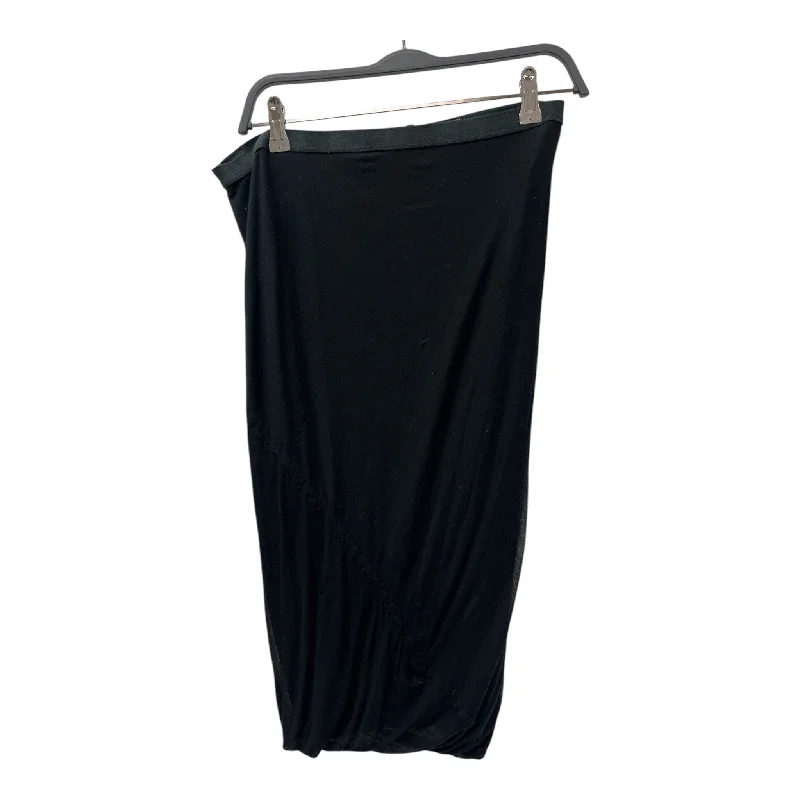 Rick Owens Lilies/Bottoms/6/Cotton/BLK/LONG SKIRT ELASTIC AT BOTTOM chiffon skirt lightweight