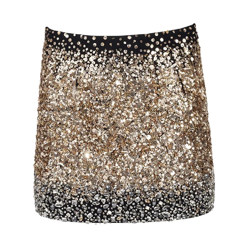 Sequined Miniskirt velvet skirt plush