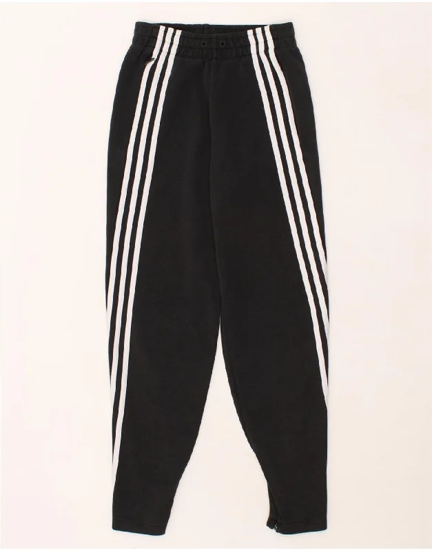 ADIDAS Womens Tracksuit Trousers UK 2 2XS  Black Cotton Trousers Harem Relaxed Fit