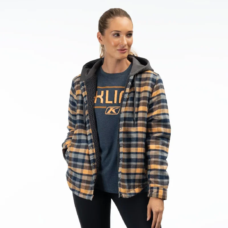 Klim Big Sky Fleece Lined Flannel Hoodie Hoodie with Applique Textured Unique