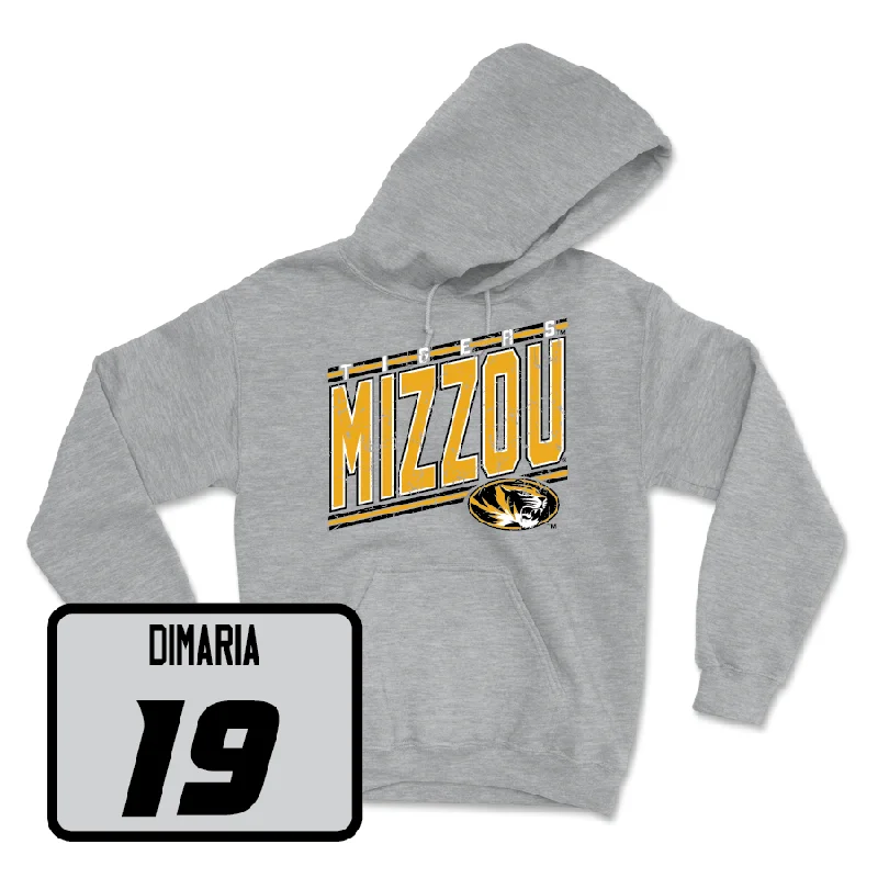 Sport Grey Women's Soccer Vintage Hoodie - Ana DiMaria Hoodie with Contrast Stitching Detailed Premium