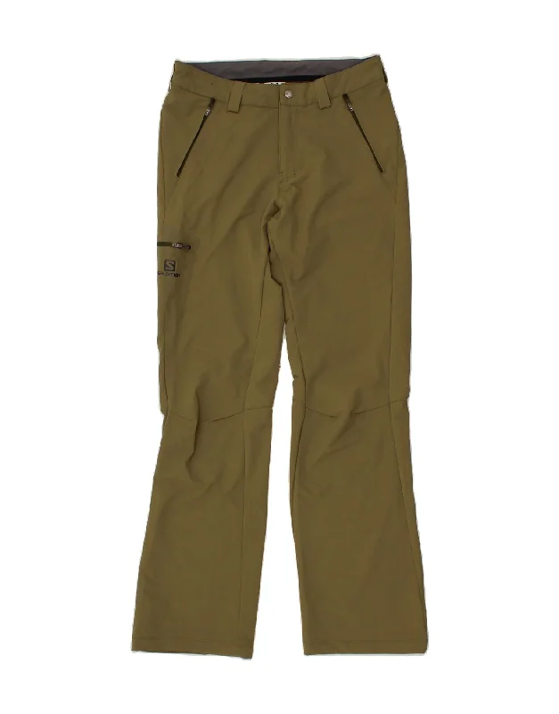 SALOMON Womens Bootcut Cargo Trousers W30 L31 Khaki Polyamide Trousers Versatile Stylish