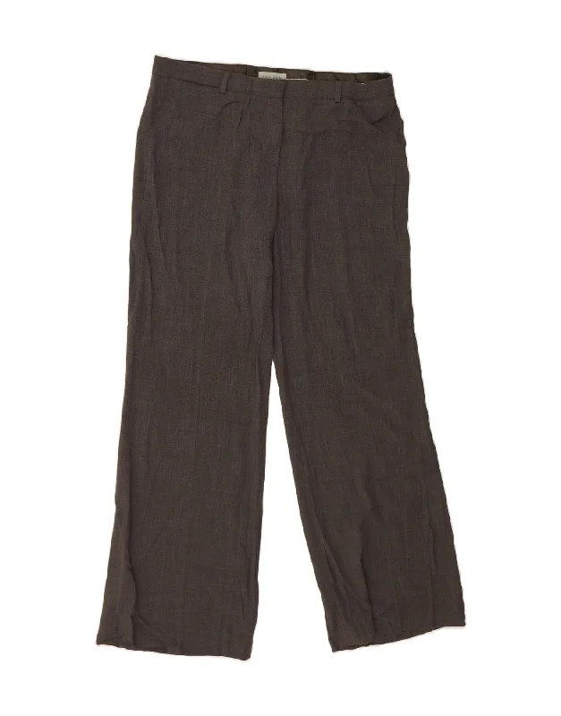 JIGSAW Womens Bootcut Casual Trousers US 14 XL W34 L31 Grey Wool Trousers Cargo Utility