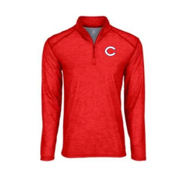 Ladies Qtr Zip Pullover 2021 C (Red) Fine Merino Wool