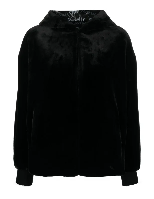 Emporio Armani faux-fur reversible hooded jacket Elasticated Jacket Padded Jacket Insulated Jacket