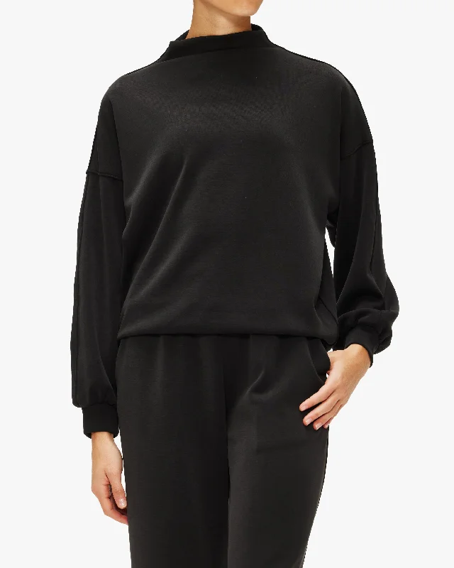 Lanston Kenzie Pintuck Mockneck Pullover High Neck Pullover