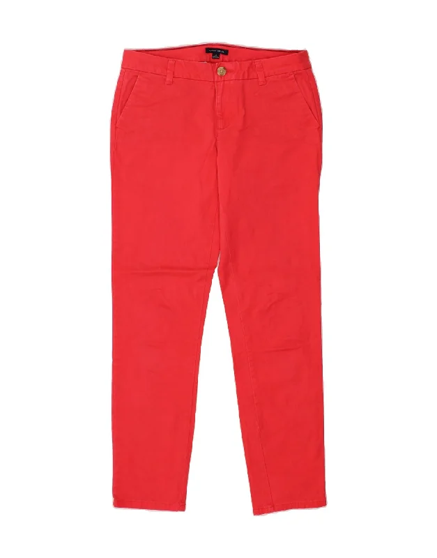 TOMMY HILFIGER Womens Slim Fit Chino Trousers US 2 XS W30 L29  Red Cotton Trousers Denim Blue