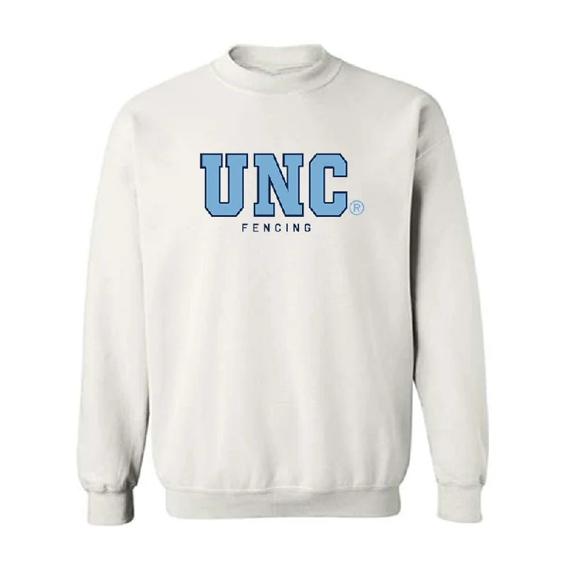 UNC - NCAA Women's Fencing : Erica Oake - Classic Shersey Crewneck Sweatshirt Hoodie with Slit Hem Functional Movement