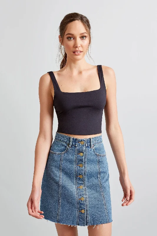 Pheobe Crop Tank ribbed tank top