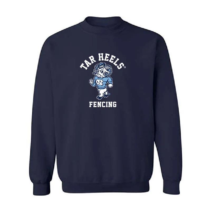 UNC - NCAA Women's Fencing : Maya Yun - Classic Shersey Crewneck Sweatshirt Hoodie with Hem Ribbing Snug Secure