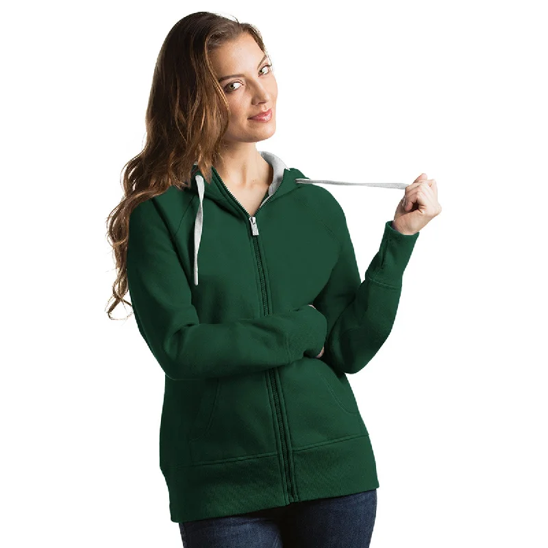 Antigua Women's Dark Pine Victory Hoodie Hoodie with Drop Shoulder Relaxed Streetwear