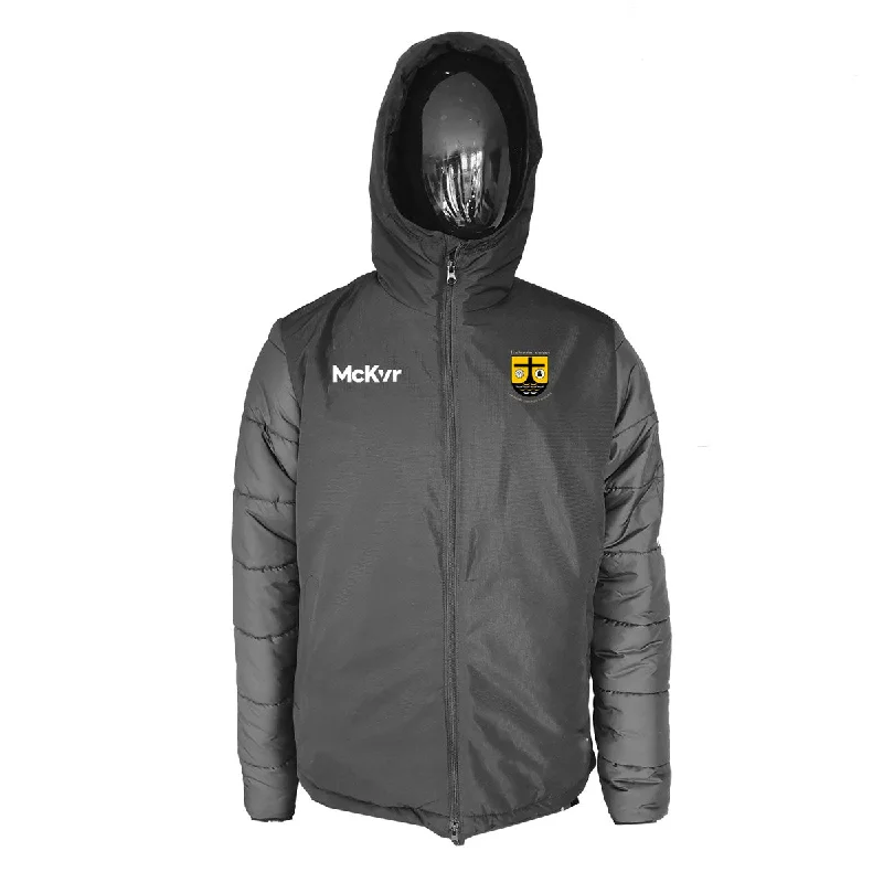 Mc Keever Loughmacrory St. Teresa's Core 22 Stadium Jacket - Adult - Black Front Pockets Side Pockets Patch Pockets