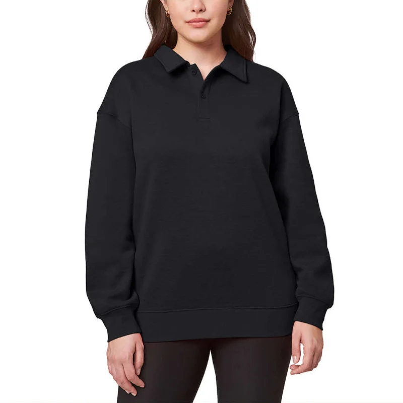 Mondetta Women's Collared Relaxed Fit Soft Fleece Sweatshirt Pullover Top High Neck Pullover