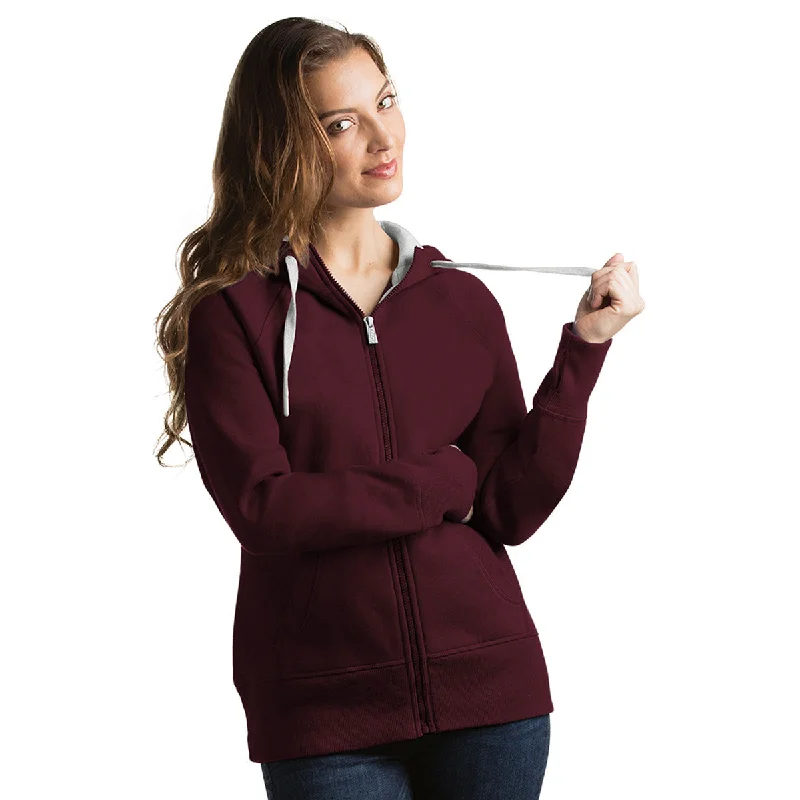 Antigua Women's Maroon Victory Hoodie Hoodie with Relaxed Fit Easy Casual
