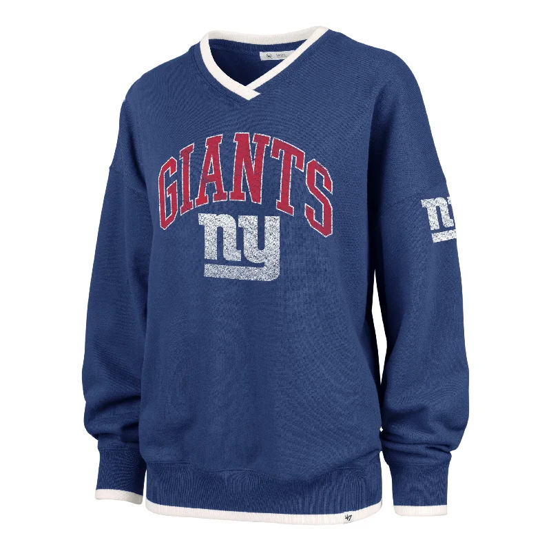 NEW YORK GIANTS CLUBHOUSE DAZE EIGHTIES '47 PULLOVER WOMENS Thin Wool Pullover