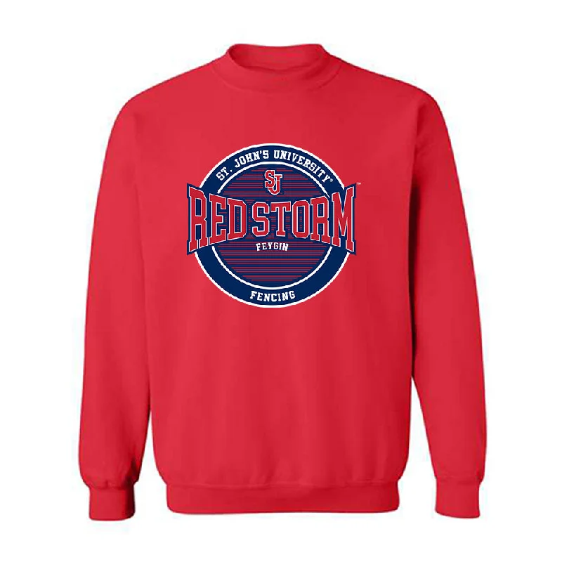 St. Johns - NCAA Women's Fencing : Nicole Feygin - Classic Fashion Shersey Crewneck Sweatshirt Hoodie with Set-In Sleeves Structured Classic