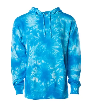 Sky blue tie-dye hoodie (PRE ORDER ONLY) Hoodie with Zipper Placket Modern Functional