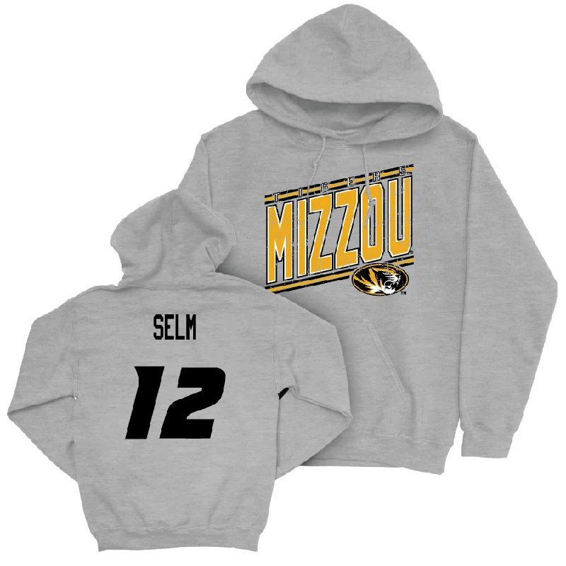 Sport Grey Women's Soccer Vintage Hoodie  - Leah Selm Hoodie with Print Artistic Unique
