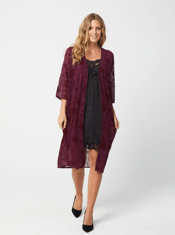 ISADORA Jacket - Wine Rayon Jacket Velvet Jacket Corduroy Jacket