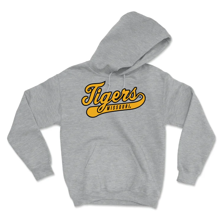 Sport Grey Women's Soccer Script Hoodie - Bella Carrillo Hoodie with Tie-Dye Psychedelic Retro