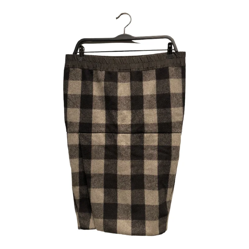 Rick Owens/Long Skirt/10/Plaid/Wool/GRY/PLAID PILLAR SKIRT lace skirt feminine