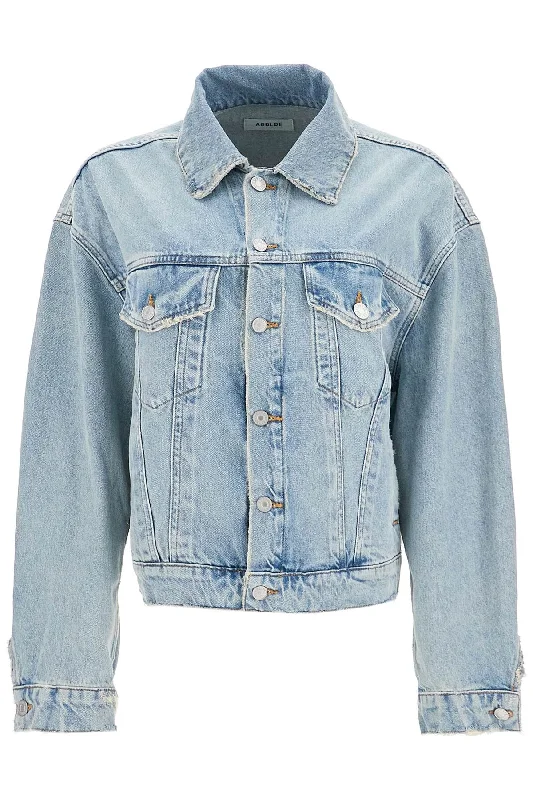 denim dalton balloon jacket with A5043 1254 SOUL Satin Jacket Silk Jacket Chiffon Jacket