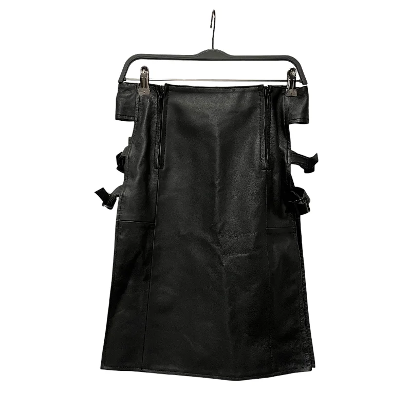 Kookie/Long Skirt/S/Leather/BLK/A-Line/ cotton skirt soft