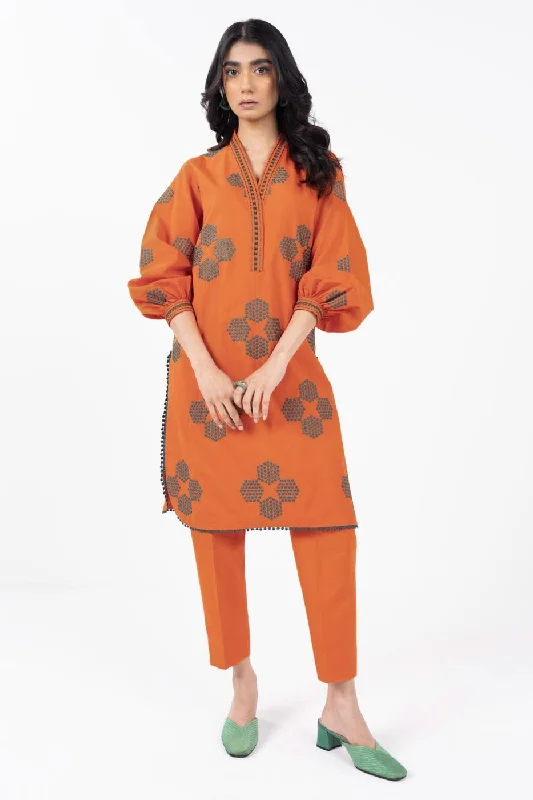 2 Piece Embroidered Cambric Suit with Cambric Trouser Trousers Spring Floral