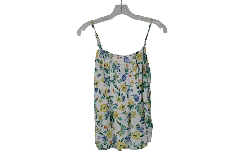 Old Navy Floral White Tank | M cotton tank top