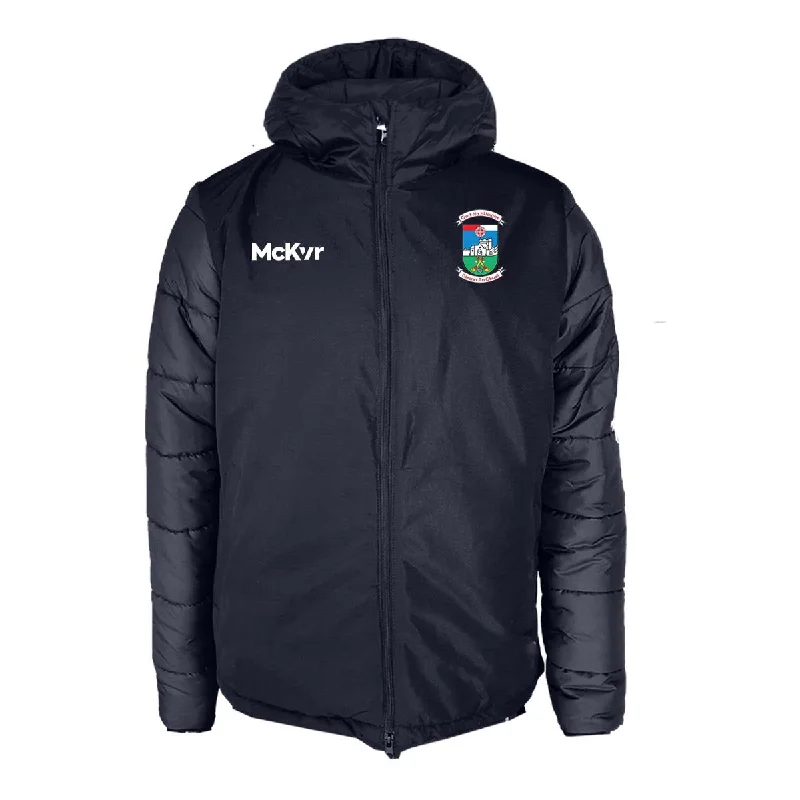 Mc Keever Gortnahoe Glengoole GAA Core 22 Stadium Jacket - Adult - Navy Cotton Fabric Linen Fabric Terry Fabric