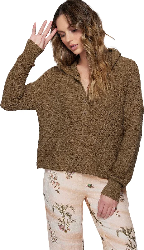 Magic Hour Long Sleeve Hooded Pullover Sweater - Women's|-|Chandail à capuchon à manches longues Magic Hour - Femme Chenille Soft Sweater