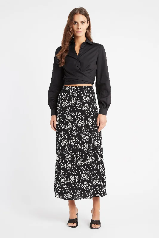 Andrea Midi Skirt velvet skirt plush