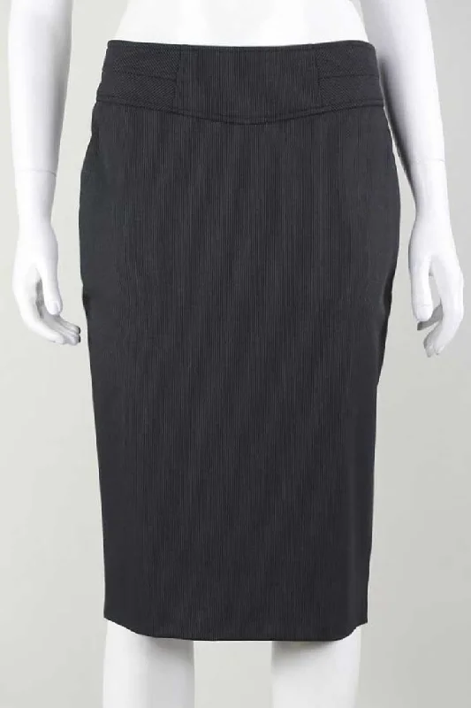 Reiss Blue Pinstripe Pencil Skirt Size 4 mini skirt trendy
