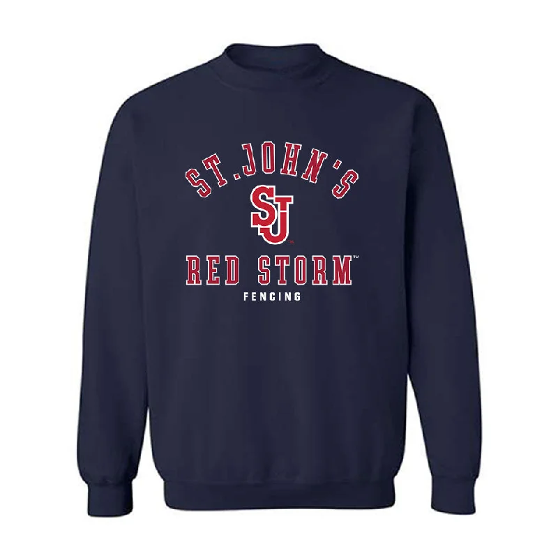 St. Johns - NCAA Women's Fencing : Nicole Feygin - Classic Shersey Crewneck Sweatshirt Hoodie with Bell Sleeves Flared Feminine