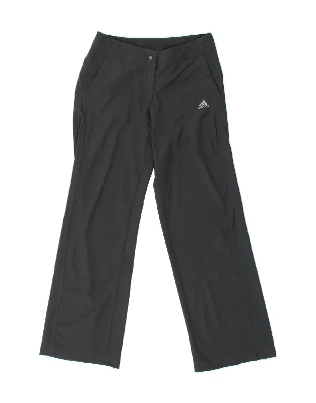 ADIDAS Womens Clima 365 Bootcut Chino Trousers UK 12 Medium W30 L31 Grey Trousers Low Rise Relaxed