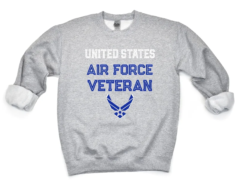 United States Air Force Veteran Men’s or Ladies Sweatshirt Hoodie with Toggle Buttons Decorative Unique