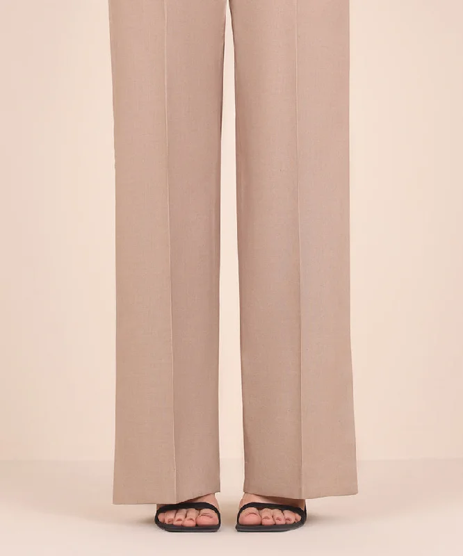 Dyed Cotton Viscose Trousers Trousers Evening Elegant