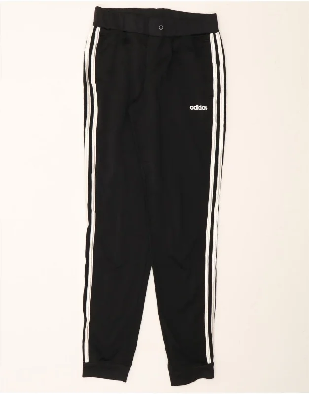 ADIDAS Womens Tracksuit Trousers Joggers UK 8/10 Small  Black Polyester Trousers Tapered Slim Fit