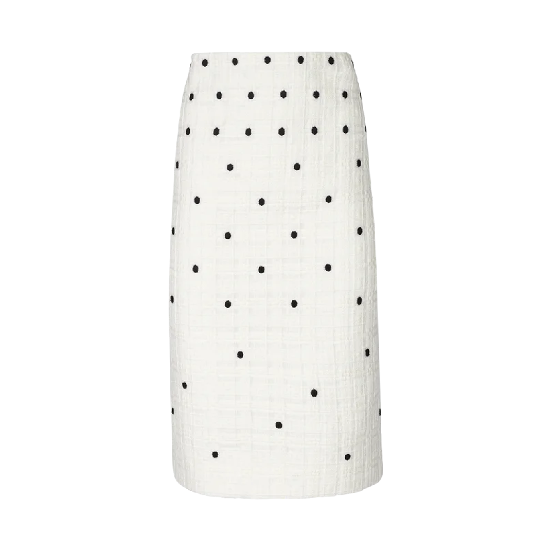 Moon Dot Pencil Skirt leather skirt bold