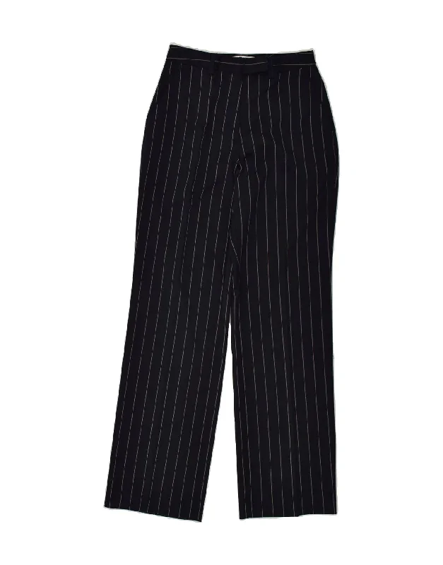 TOMMY HILFIGER Womens Bootcut Suit Trousers US 4 Small W26 L30 Navy Blue Trousers Ceremony Elegant