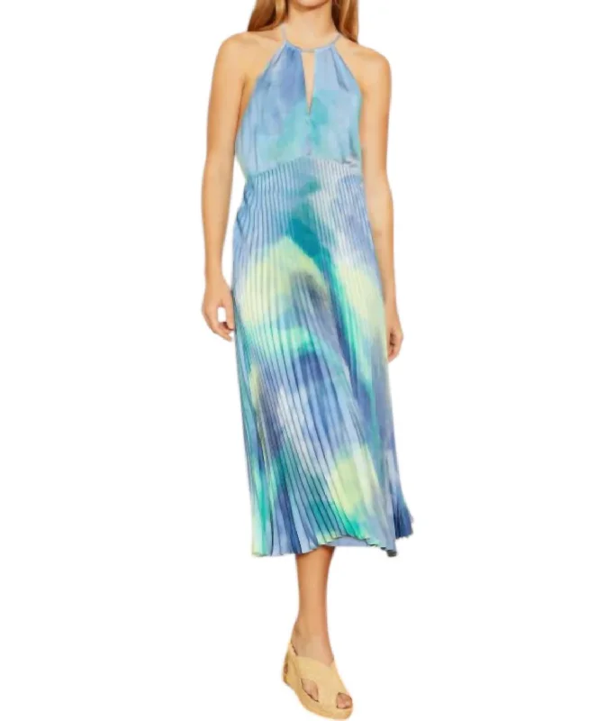 Sylvie Dress In Amethyst Cloudy Skies