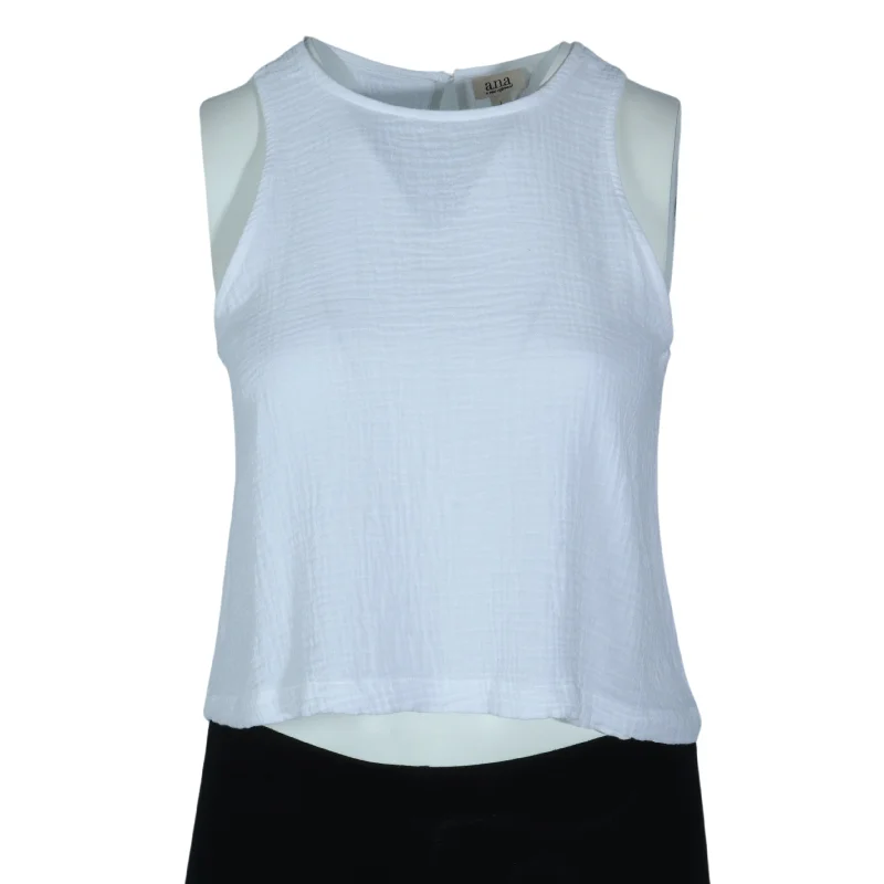 A.N.A - Round Neck Sleeveless Tank Top sheer tank top