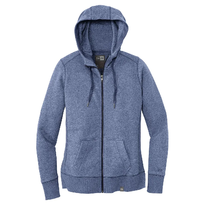 New Era Women's Dark Royal Twist French Terry Full-Zip Hoodie Hoodie with Gradient Ombre Colorful