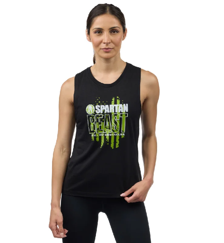 SPARTAN Beast Flag Tank - Women's lace back tank