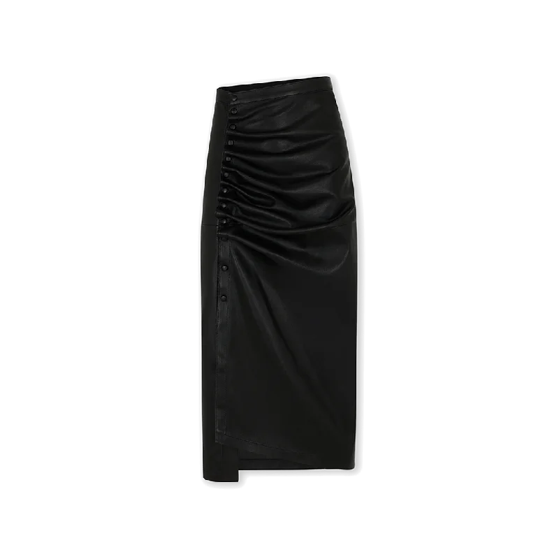 Jupe Midi Skirt Lambskin corduroy skirt durable