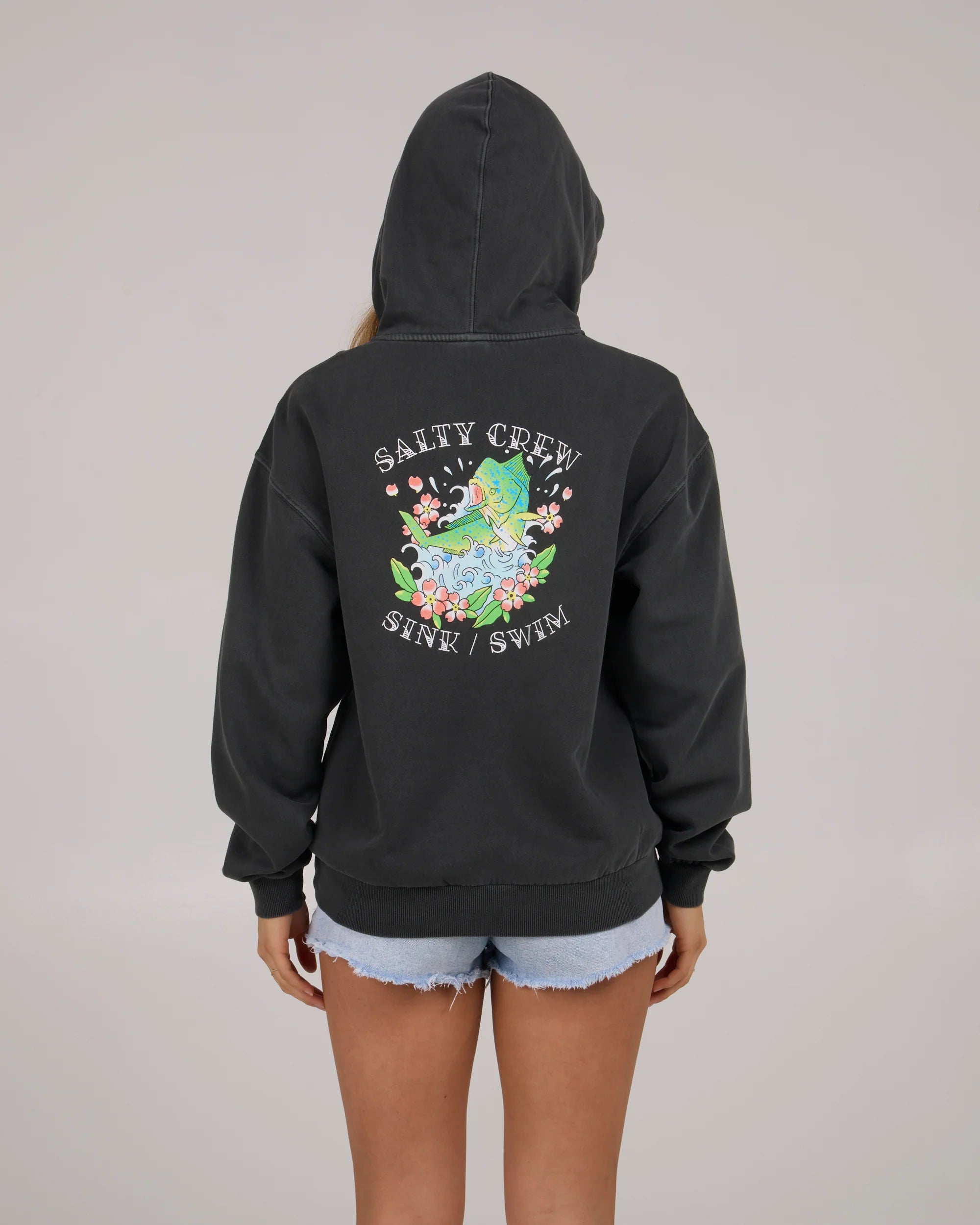 Salty Crew Womens Hopper Pullover Hoodie Cowl Neck Pullover