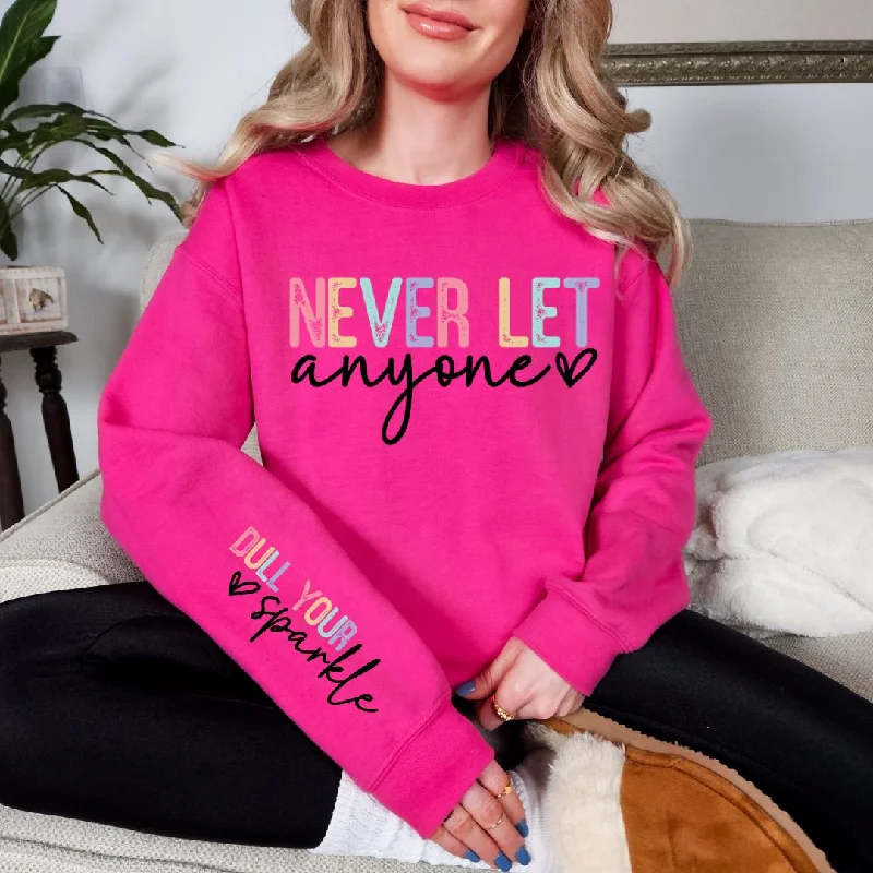 PREORDER: Never Let Anyone Ladies Sweatshirt (2 Colors) Hoodie with Velcro Closure Adjustable Secure