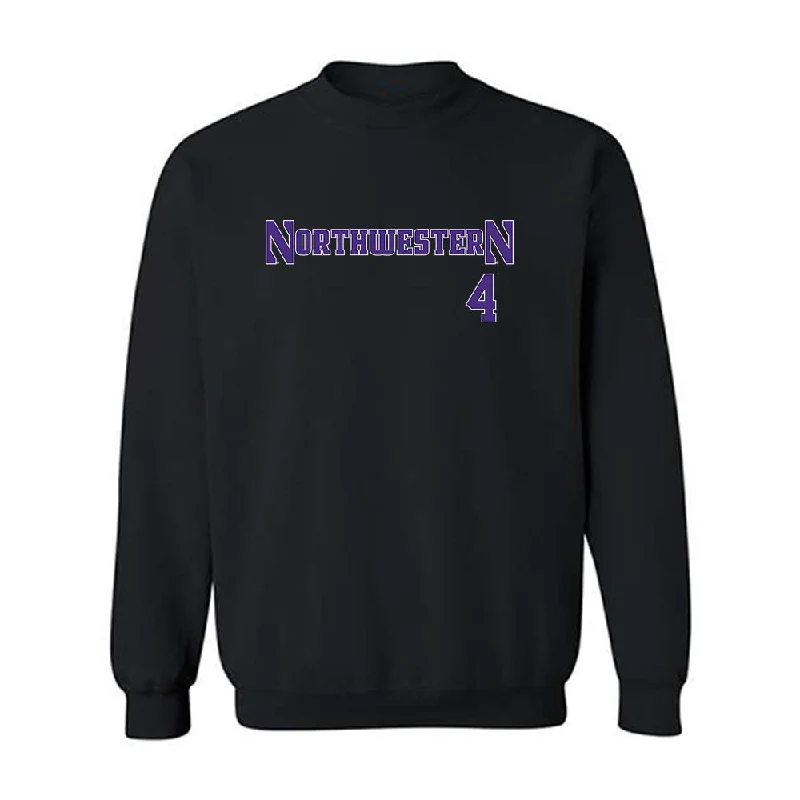 Northwestern - NCAA Women's Fencing : Athina Kwon - Classic Shersey Crewneck Sweatshirt Hoodie with Zipper Versatile Modern